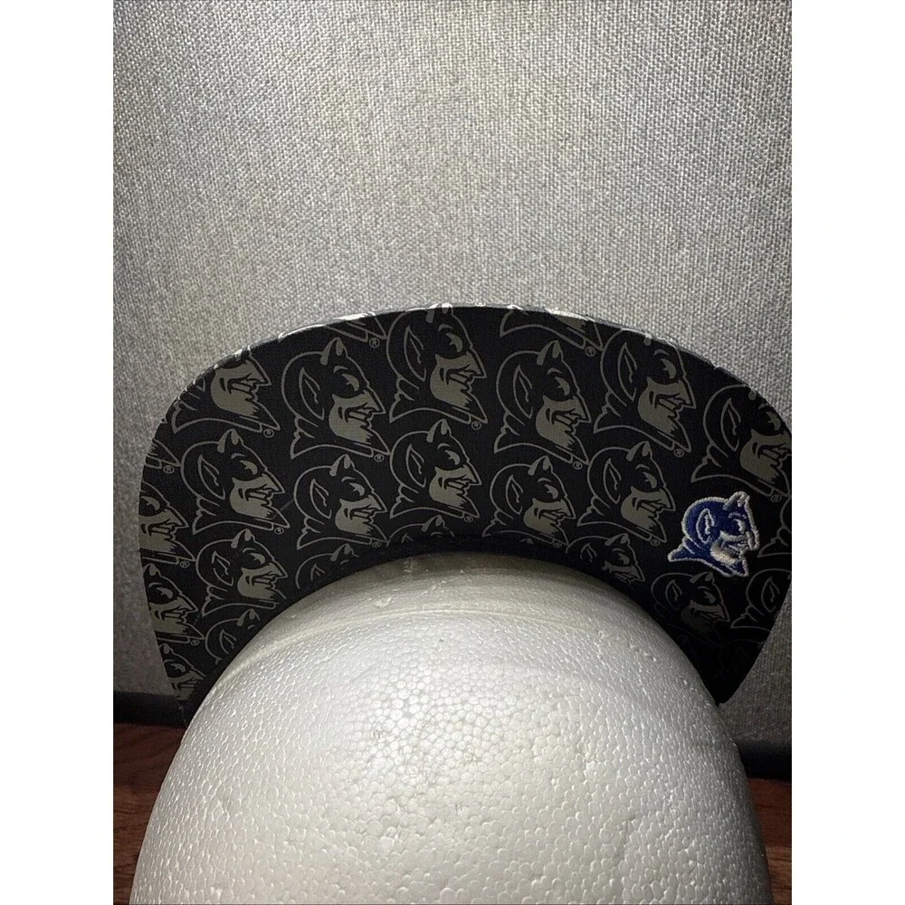 Duke Blue Devils Zephyr Snapback Hat Cap NCAA Gray, Blue & Black-printed Inside
